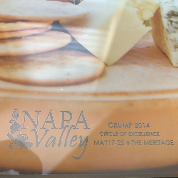 Vintage Napa Valley Crump 2014 Circle of excellence charcuterie board w/utensils - Picture 8 of 8